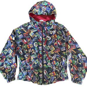 Vintage 90’s Postcard/Stamp AOP Jacket